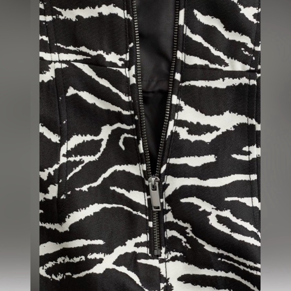 Chic H&M Black & White Zebra Print Sleeveless Dress vedio - Picture 6 of 8